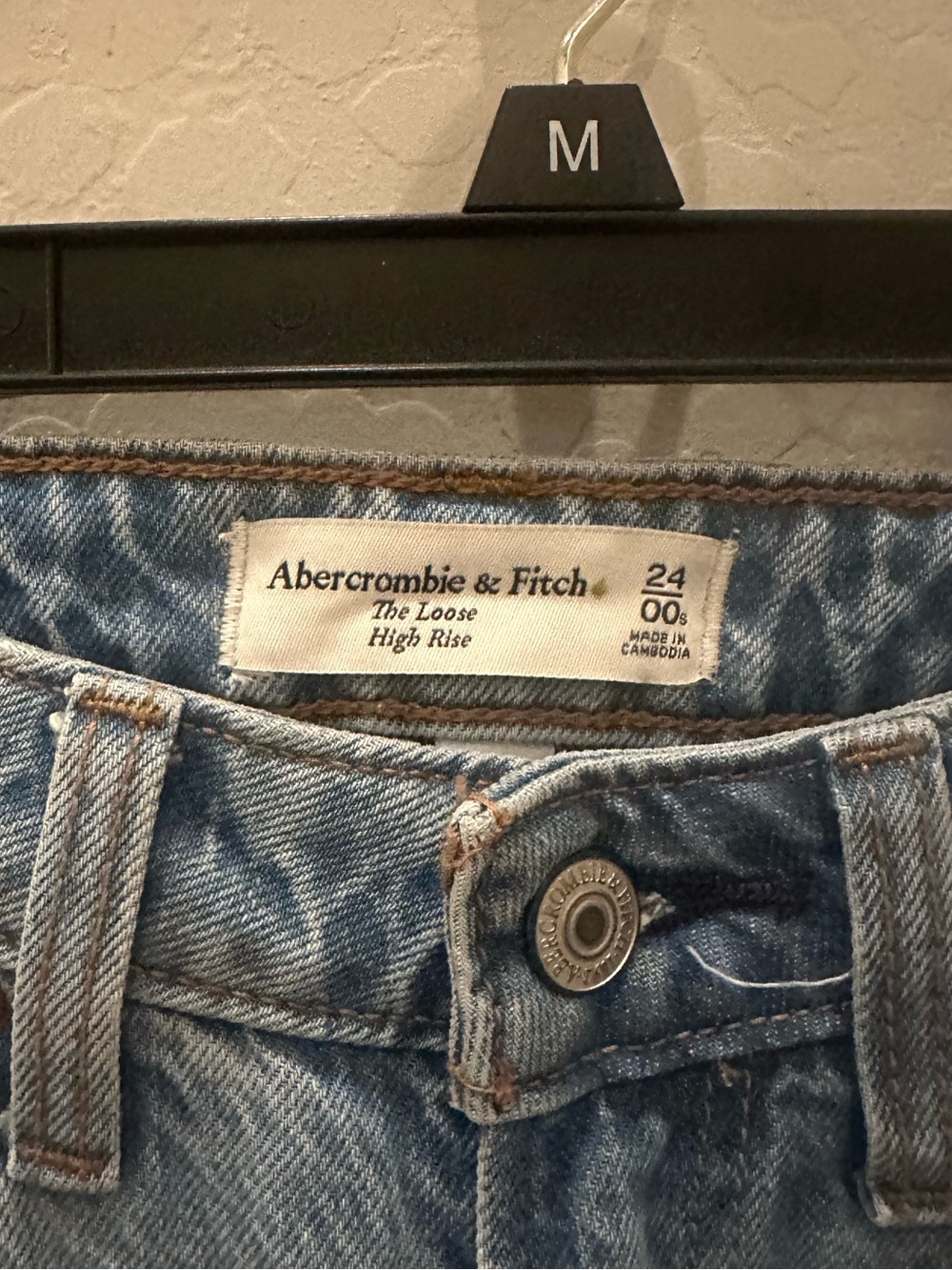 Abercrombie & Fitch x Jen Reed The Loose High Rise Curve Love Jeans Light Wash - Picture 7 of 8